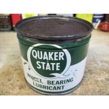 QUAKER STATE WHEEL BEARING LUBRICANT GREASE MOTOR OIL can tin METAL ORIGINAL