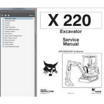 BOBCAT X220 EXCAVATOR SERVICE MANUAL **FREE UK POSTAGE**