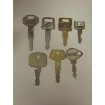 Excavator keys jbc tractors Hitachi Cat locus volvo mowers digger key set 7 keys