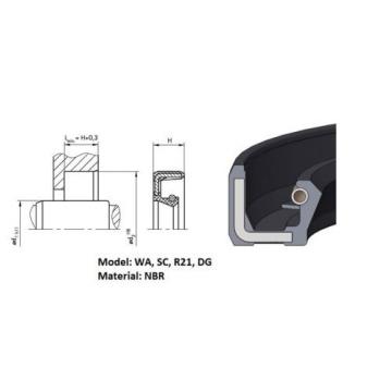 (pack) Rotary shaft oil seal 44 x 58 x (height, model)