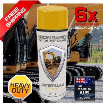 6x IRON GARD Spray Paint CATERPILLAR CAT YELLOW Excavator Dozer Loader Skid