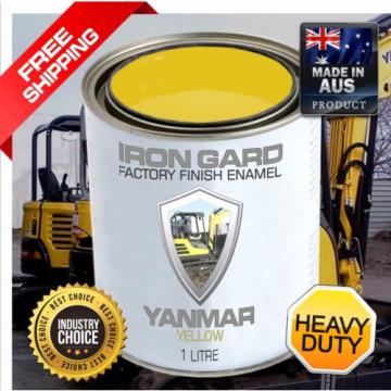 IRON GARD 1L Enamel Paint YANMAR YELLOW Excavator Auger Bucket Tracks Mini Dig