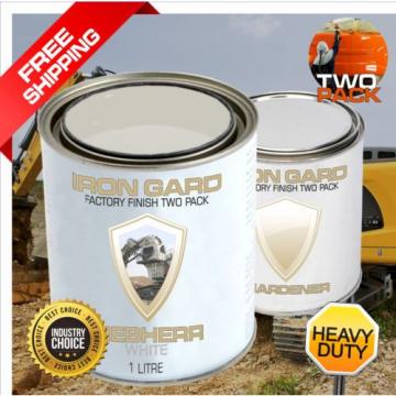 IRON GARD 1L Two Pack Paint LIEBHERR WHITE Excavator Shovel Mining Equipment Dig