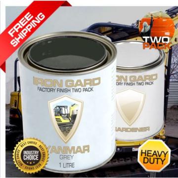 IRON GARD 1L Two Pack Paint YANMAR GREY Mini Excavator Auger Loader Skid Bucket