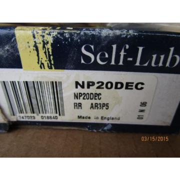 RHP NP20 DEC SELF-LUBE ARR AR3P5 2 BOLT 20MM PILLOW BLOCK BEARING(=SKF SY20 WR,)