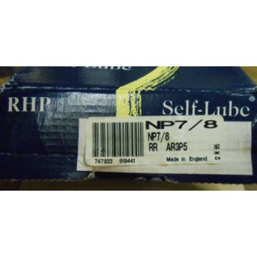 NEW RHP SELF-LUBE PILLOW BLOCK BEARING NP7/8 AR3P5 .......... WQ-13