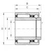 FAG Needle roller/angular contact ball bearings - NKIB59/22-XL