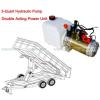 3 Quart 12Volt DC Double-acting High Quality Hydraulic Pump-Dump Trailer #3 small image