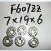 10pc F607ZZ 7x19x6 Flanged 7*19*6 mm F607Z Miniature Ball Radial Bearing F607 ZZ #1 small image