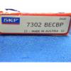 SKF 7302 Becbp Angular Contact Radial Ball Bearings, Qty 2