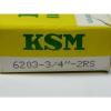 KSM 6203-3/4-2RS Radial Ball Bearing 3/4&#034; Bore ! NEW !