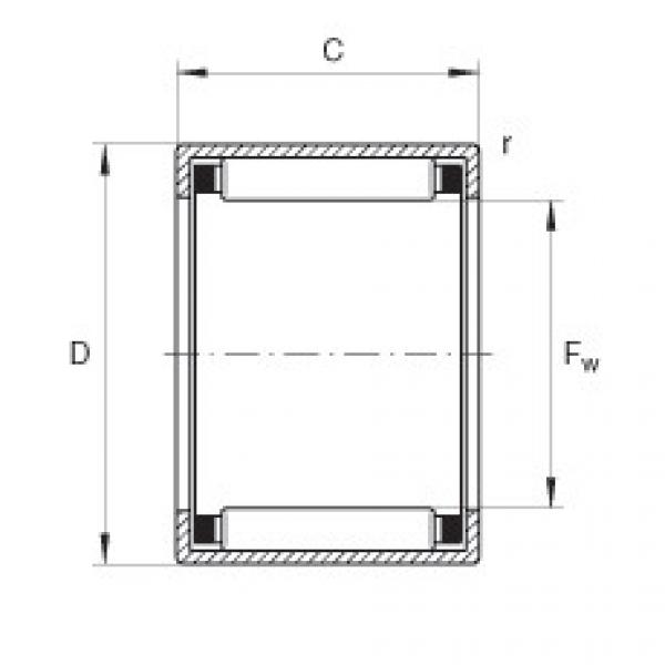 FAG Drawn cup needle roller bearings with open ends - HK0205-TV #1 image