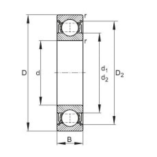 FAG Deep groove ball bearings - 6000-2Z #1 image