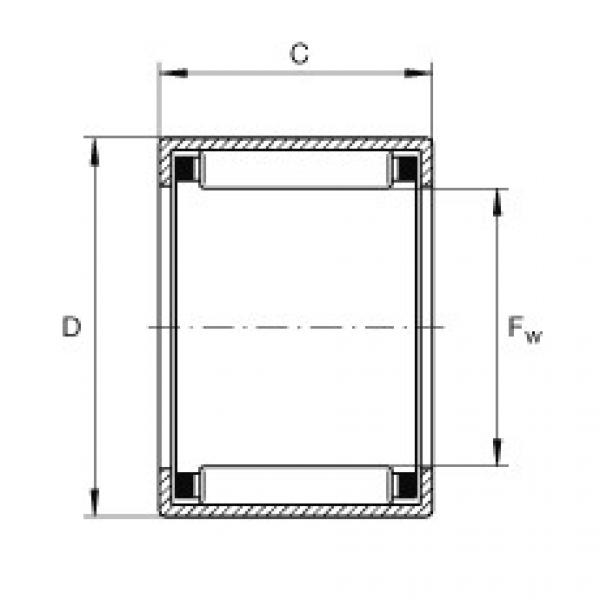 FAG Drawn cup needle roller bearings with open ends - SCE1010 #1 image