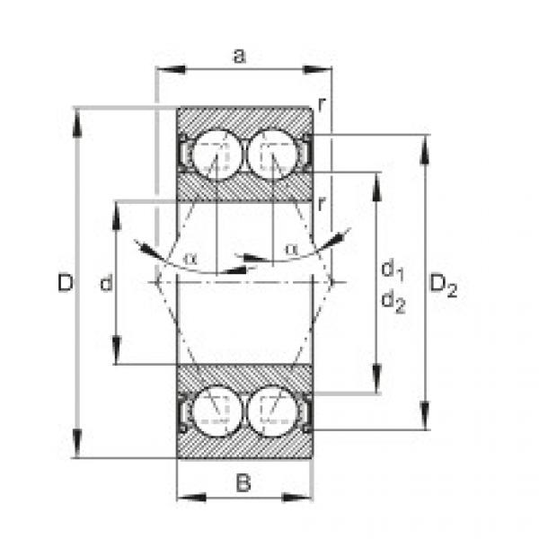 FAG Angular contact ball bearings - 30/6-B-2RSR-TVH #1 image