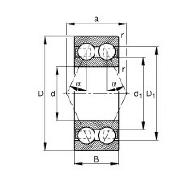 FAG Angular contact ball bearings - 3802-B-TVH #1 image