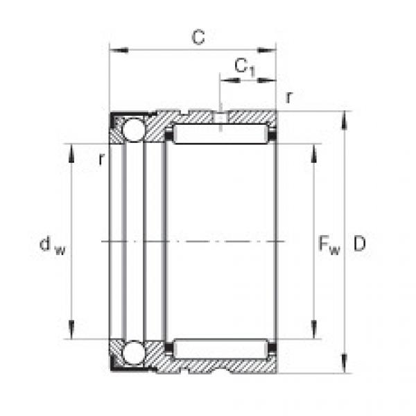 FAG Needle roller/axial ball bearings - NX12-Z-XL #1 image