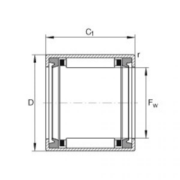 FAG Drawn cup needle roller bearings with open ends - HK1416-2RS #1 image