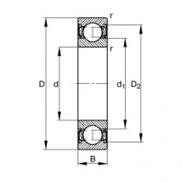 FAG Deep groove ball bearings - S6001-2RSR #1 image