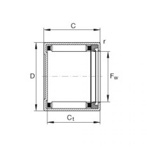 FAG Drawn cup needle roller bearings with closed end - BK2018-RS #1 image