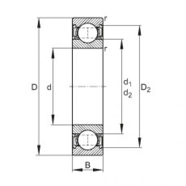 FAG Deep groove ball bearings - 6000-2RSR #1 image