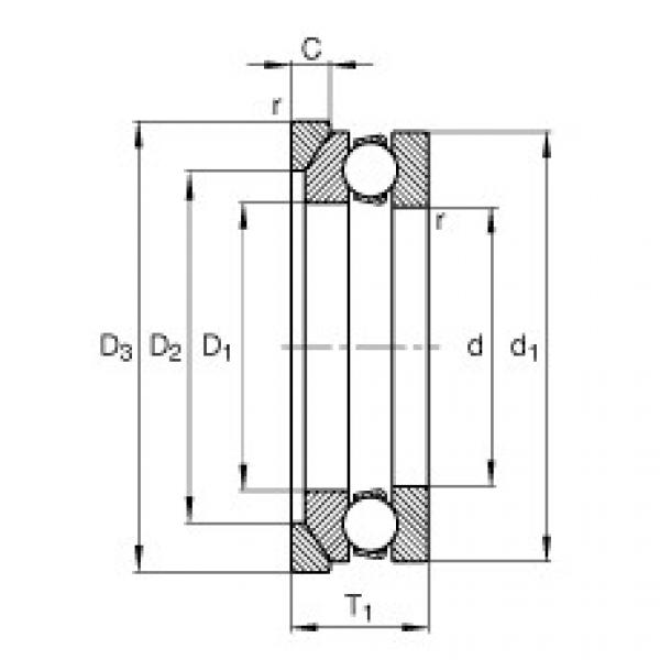 FAG Axial deep groove ball bearings - 53205 + U205 #1 image