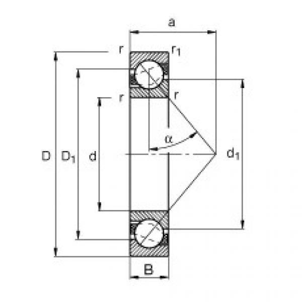 FAG Angular contact ball bearings - 71813-B-TVH #1 image