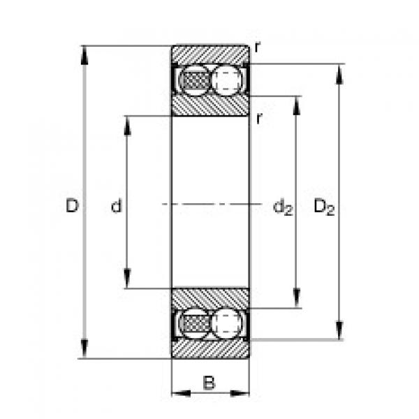 FAG Self-aligning ball bearings - 2214-2RS-TVH #1 image