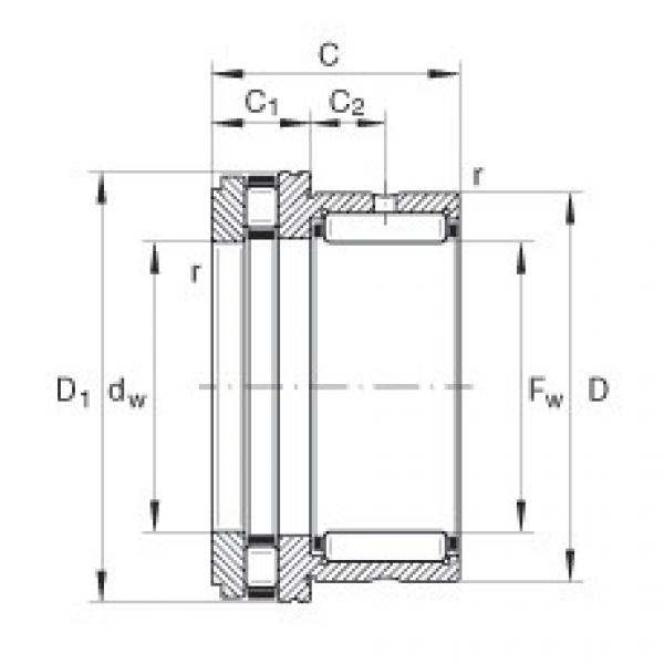 FAG Needle roller/axial cylindrical roller bearings - NKXR25-XL #1 image