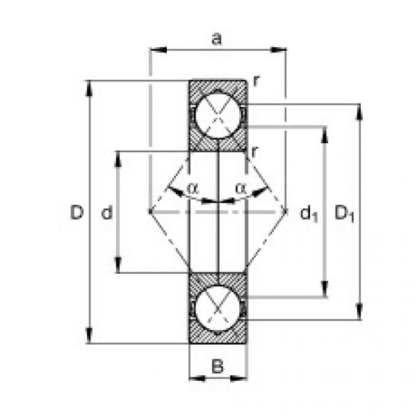 FAG Four point contact bearings - QJ217-XL-MPA #1 image