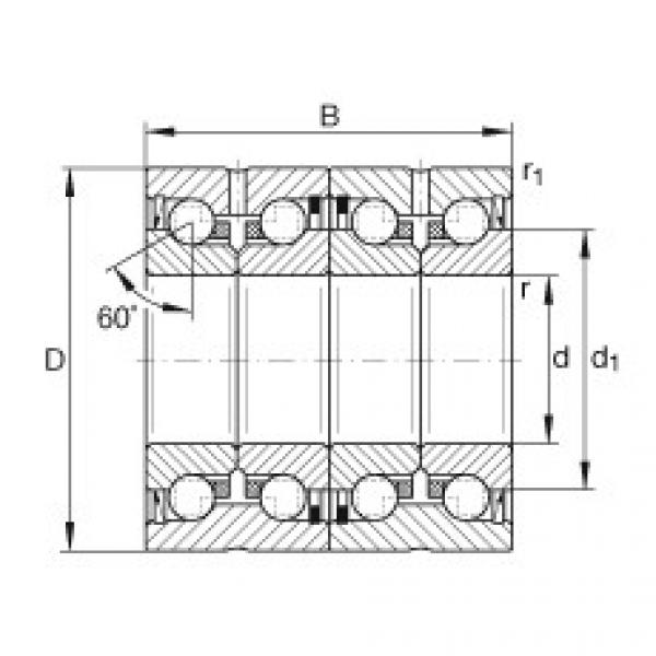 FAG Axial angular contact ball bearings - ZKLN3062-2RS-2AP-XL #1 image