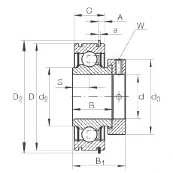 FAG Radial insert ball bearings - RAE35-XL-NPP-NR #1 image