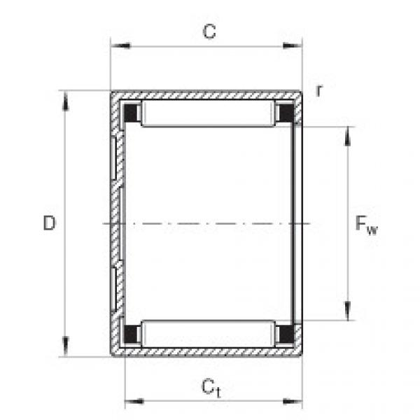 FAG Drawn cup needle roller bearings with closed end - BK2526 #1 image