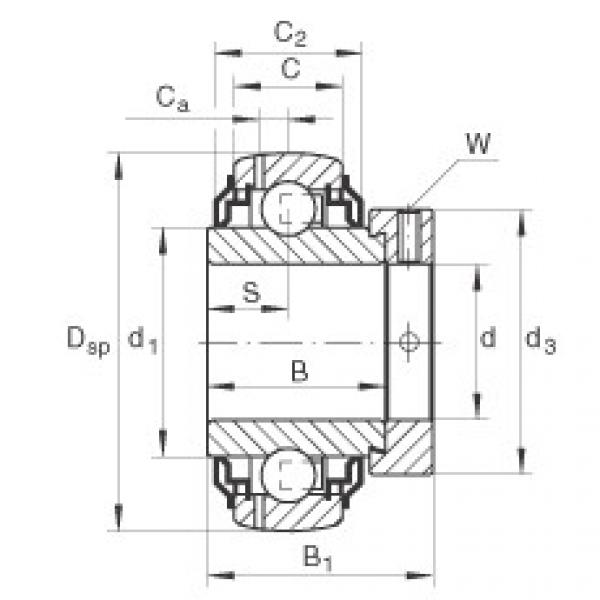 FAG Radial insert ball bearings - GE35-XL-KRR-B-2C #1 image