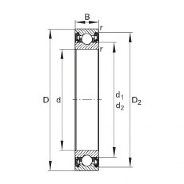 FAG Deep groove ball bearings - 61810-2RZ-Y #1 image