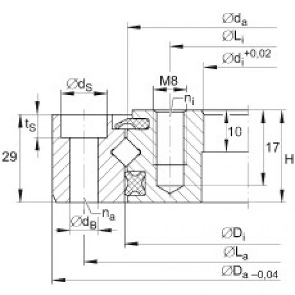 FAG Crossed roller bearings - XU080120 #1 image