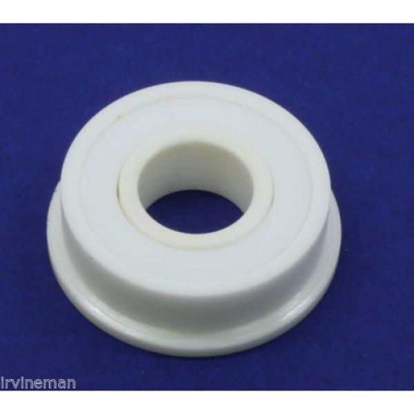 FR188-2RS Full Ceramic Sealed Flanged Bearing 1/4&#034;x1/2&#034;x3/16&#034; inch ZrO2 8450 #2 image