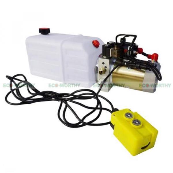 12V Volt DC 6 Quart Hydraulic Pump Power Unit Pack 3200 PSI Fit for Lift UP/Down #1 image