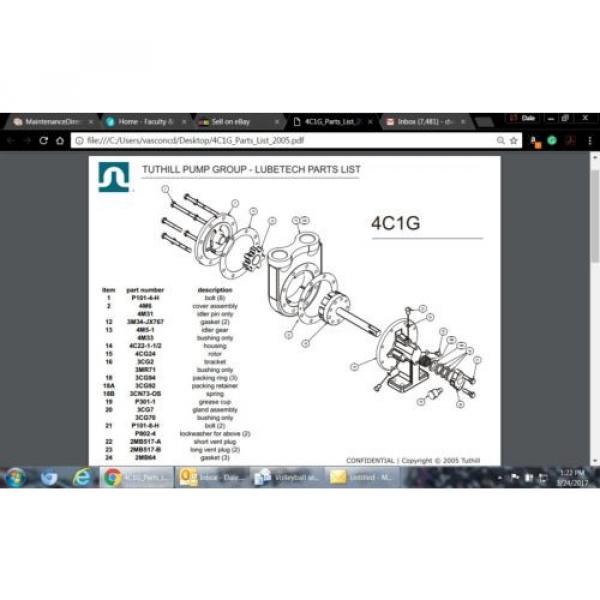 Tuthill Oil pump 4C1G-C 4C22-X613C #3 image