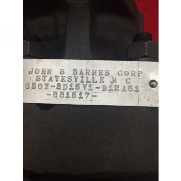 ONE NEW JOHN S. BARNES Rotary Pump Hydraulic G20W-2D15V1 #2 image