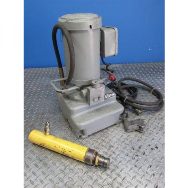 1.5HP GREENLEE MOD 960 ELECTRIC HYDRAULIC 10,000 PSI PUMP w/ 5 TON CYLINDER(A,01 #1 image