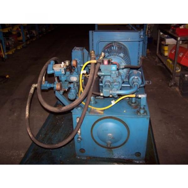 VICKERS 15 HP HYDRAULIC POWER UNIT 30 GALLON 3000 PSI PVQ20-B2R-SE1S-21 #2 image