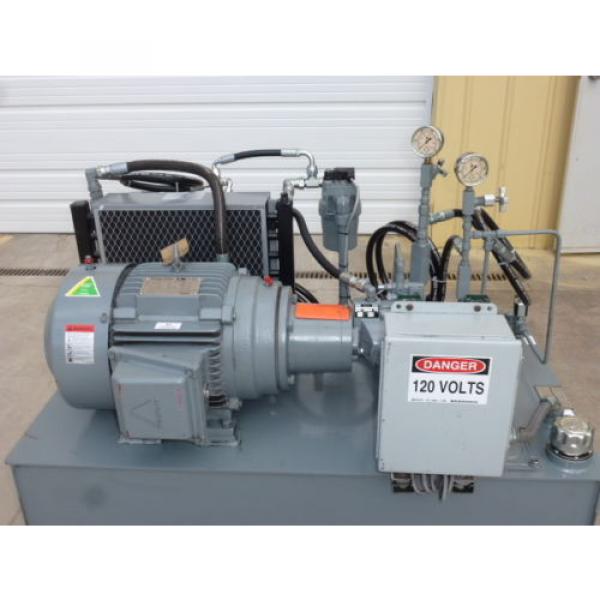 60-GALLON HYDRAULIC POWER UNIT, 15 HP HYUNDAI MOTOR, PARKER PUMP, HEAT EXCHANGER #2 image