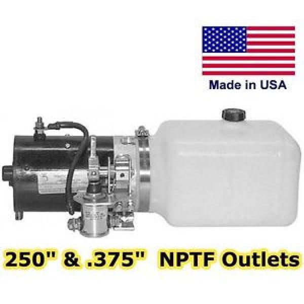 Hydraulic DC Power Unit - Pump, Motor, Poly Reservoir - 3 Way Release - .86 Gal #1 image