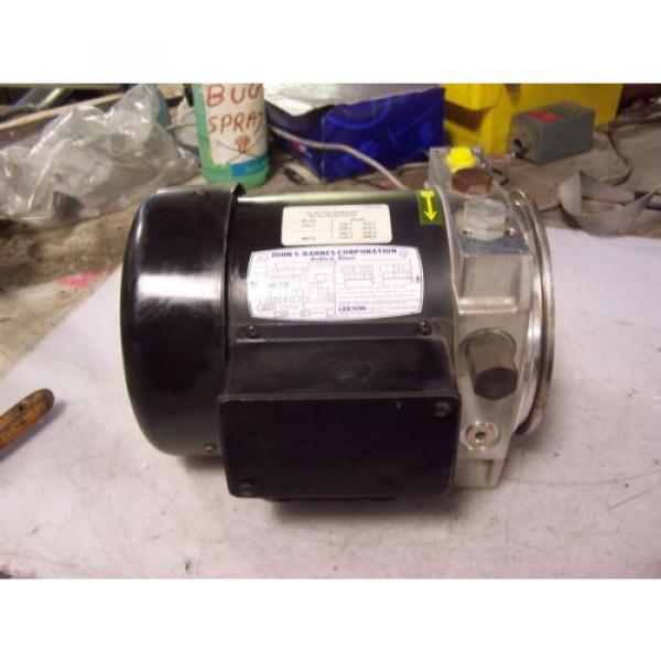 NEW JOHN S BARNES 1 HP HOLLOW SHAFT HYDRAULIC PUMP 208-230/460 VAC 3450 RPM #4 image