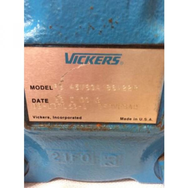 VICKERS HYDRAULIC PUMP F3 45V60A 86A22R 1 1/2&#034; Shaft X 2 3/4&#034; #2 image