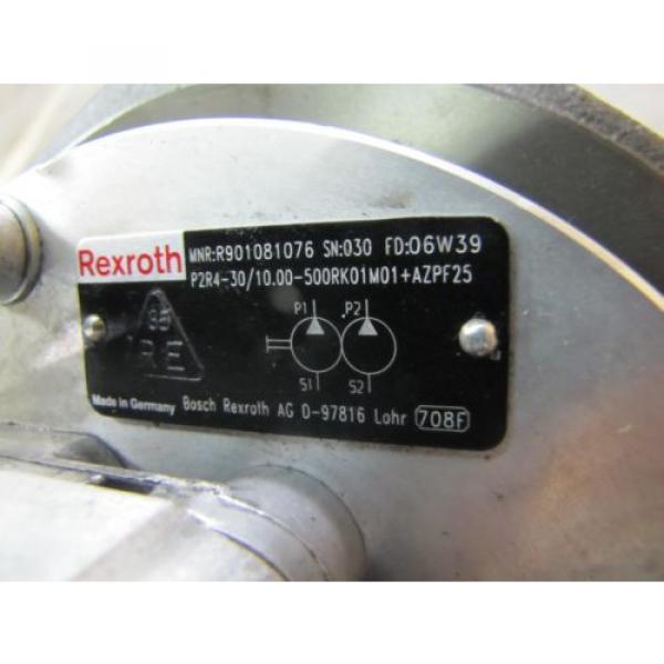 BOSCH REXROTH R901081076 P2R4-30/10.00 HYDRAULIC PUMP 0510715017 GEAR MOTOR #2 image