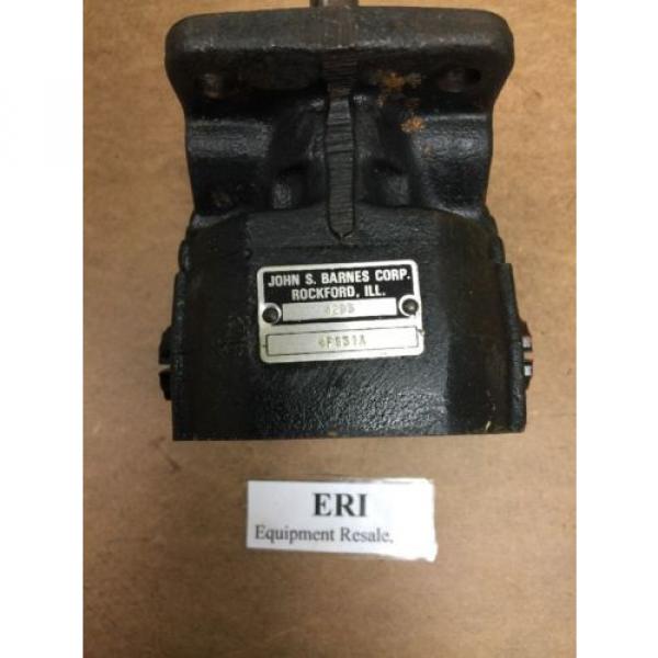 John S. Barnes Corp. 4295 Hydraulic Gear Pump. 4F651A.  Loc 15C #1 image