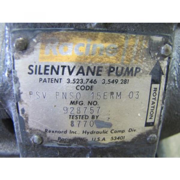 RACINE SILENTVANVE PSV PNS0 15ERM 03 ROTARY VANE HYDRAULIC PUMP 3/4&#034; 1/2&#034; NPT #2 image