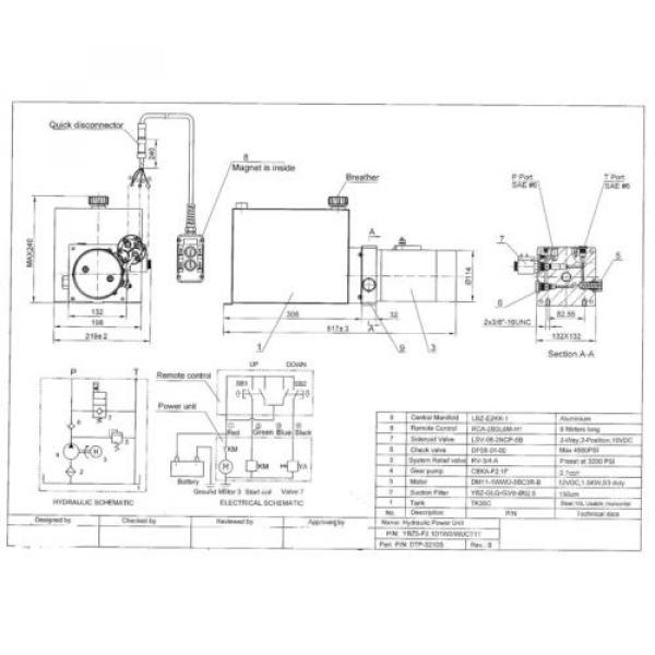 12V Single Acting Hydraulic Power unit, 10 Liter Metal Tank, Dump Tipper Trailer #2 image